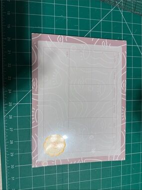 Pink Weekly Desk Calendar Pad - Unbranded